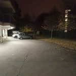 Társasházi udvari parkoló világítás